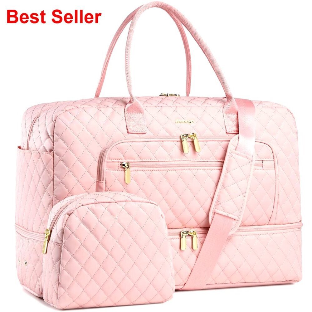 Large Travel Duffle Bag with Wet Pocket 35L Carry On Weekender Gym Tote